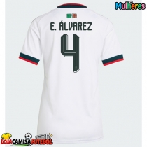 Camisa de Futebol México Edson Alvarez #4 Equipamento Secundário Mulheres Mundo 2026 Manga Curta